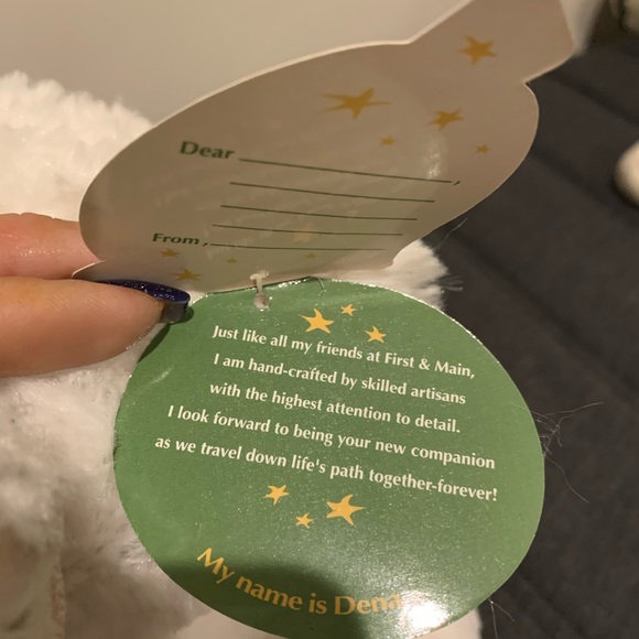 FIRST AND MAIN DENA SOFT HUGGABLE WHITE BEAR PLUSH - Picture 2 of 5